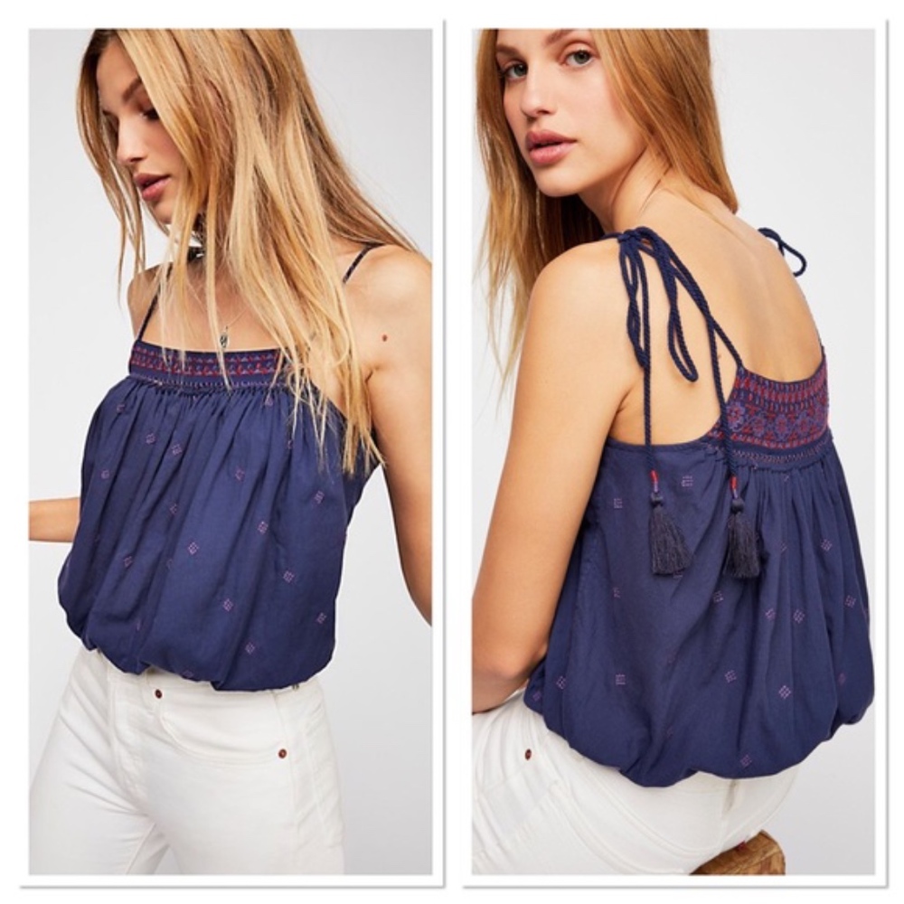FREE PEOPLE Eternal Love Embroidered Top Size S
